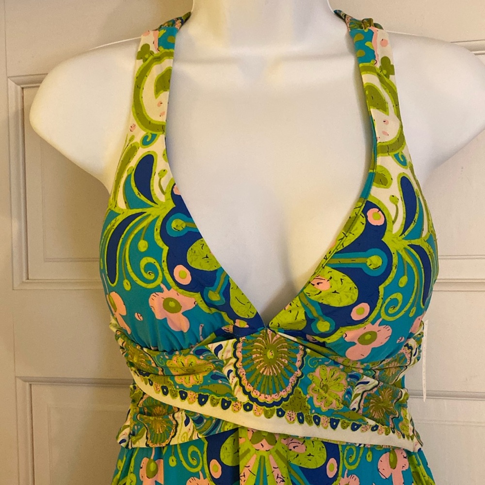 Trina Turk Maxi Swim Dress New With Tags Size Small Resort Beach Party Preppy